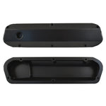 Fabricated Black Aluminium SB Ford Tall Valve Covers, Long Bolt Style, w/Holes