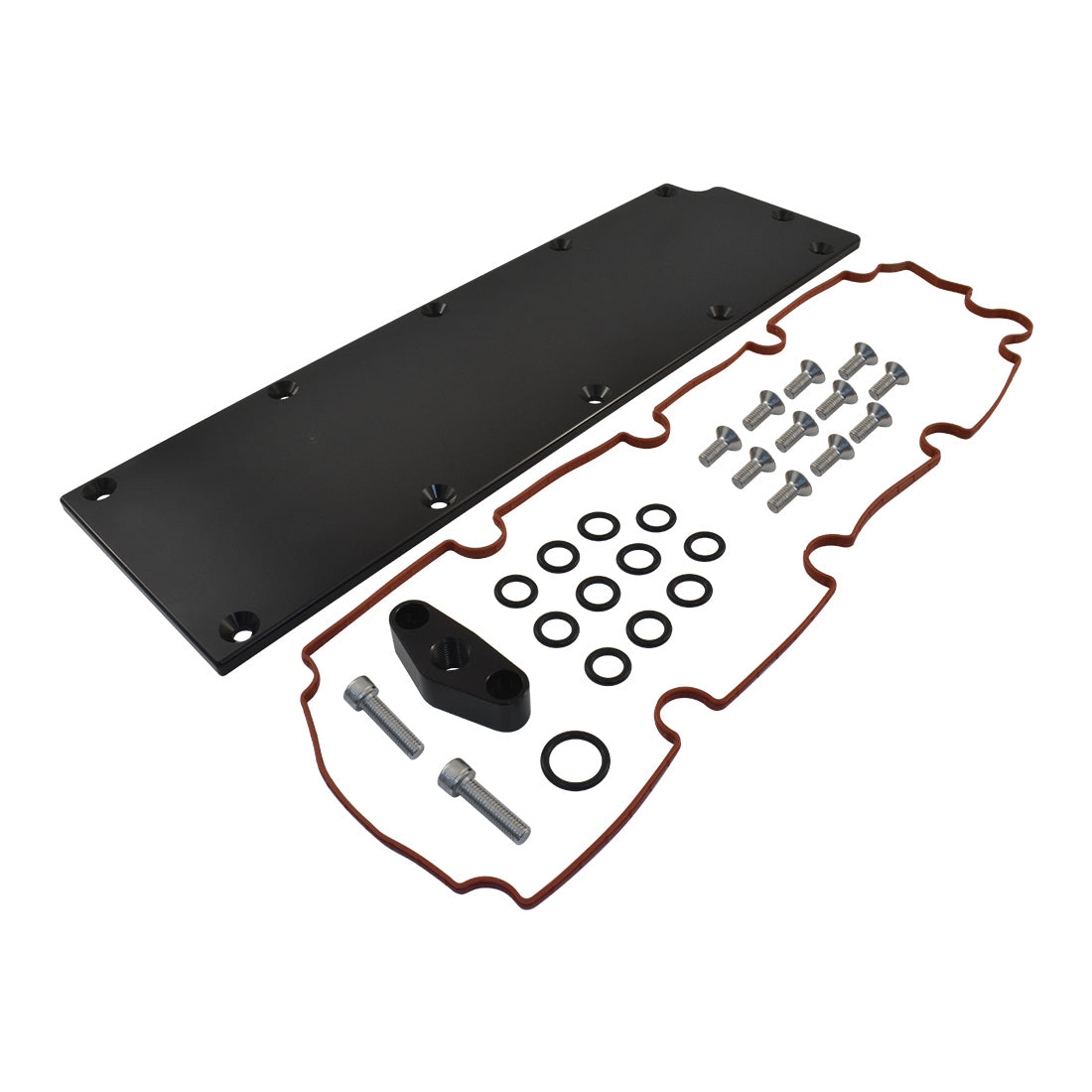 GM Gen.4 LS2 LS3 Engine Valley Cover Black Aluminium - DOD Delete