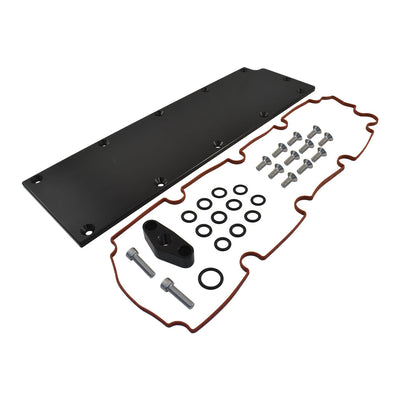 GM Gen.4 LS2 LS3 Engine Valley Cover Black Aluminium - DOD Delete