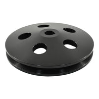 Black Aluminium GM Power Steering Pump Pulley Saginaw Keyway Style