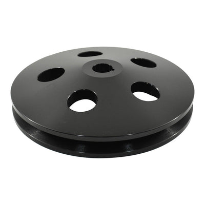 Black Aluminium GM Power Steering Pump Pulley Saginaw Keyway Style