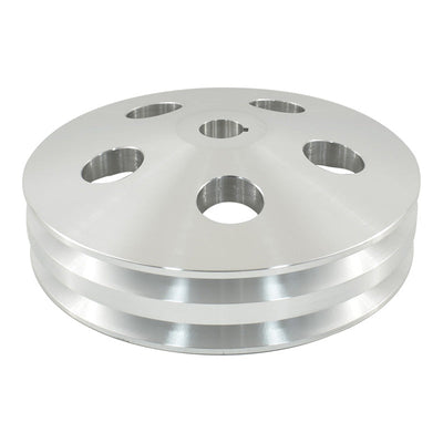 Aluminium Twin Groove GM Power Steering Pump Pulley Saginaw Keyway Style