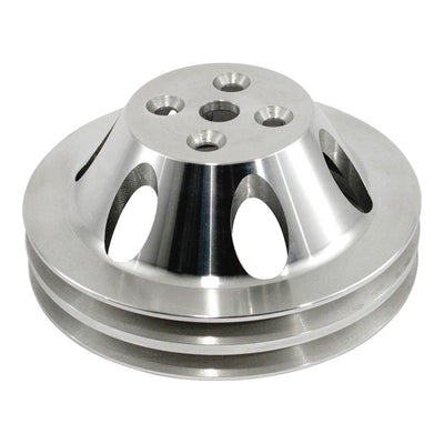 Big Block Chev Aluminium Water Pump Pulley 2 Groove suits Short Water Pump