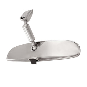 Day/Night Large 10 Inch Interior Rear View Mirror Polished Stainless Steel