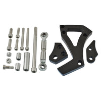 Ford Cleveland Alternator Bracket 302 351 Mid Mount Black Aluminium, Drivers Side
