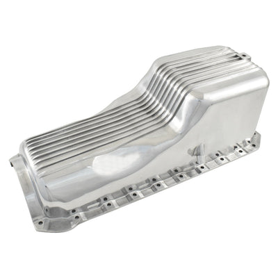 BB Chev 1965-90 Gen.4 Polished Finned Aluminium Oil Pan Sump, 396 427 454