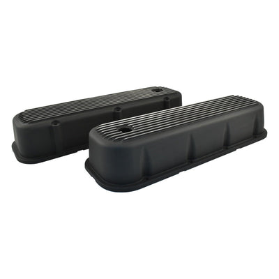 Big Block Chev Black Finned Aluminium Valve Covers Tall 396 427 454 502