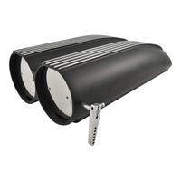Black Aluminium Finned Shotgun Scoop to Suit Single or Dual Carb