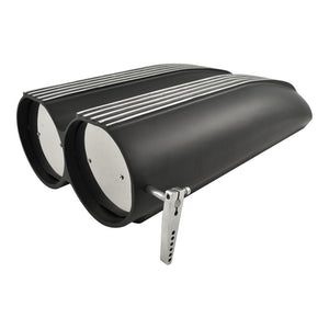Black Aluminium Finned Shotgun Scoop to Suit Single or Dual Carb