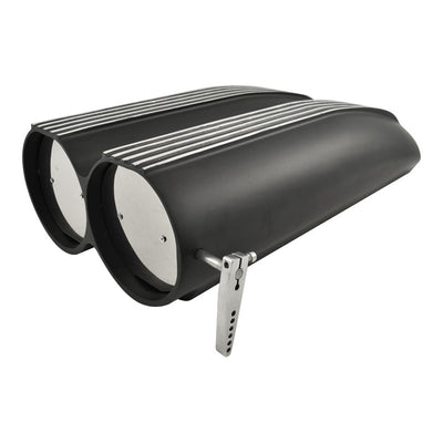 Black Aluminium Finned Shotgun Scoop to Suit Single or Dual Carb