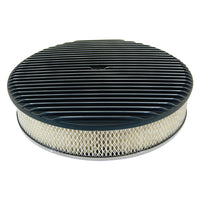 14" Round Air Cleaner Kit Full Finned Black