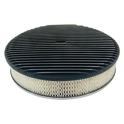 14" Round Air Cleaner Kit Full Finned Black