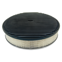 14" Round Air Cleaner Kit Full Finned Black