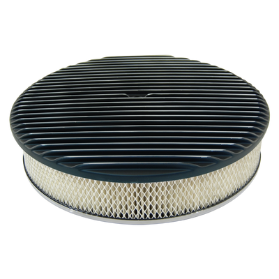 14" Round Air Cleaner Kit Full Finned Black