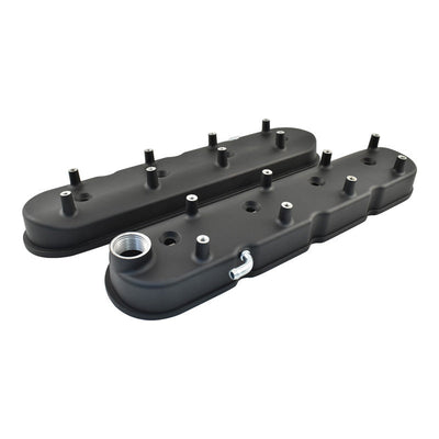 Black Cast Aluminium GM LS Valve Covers w/Coil Mounts
