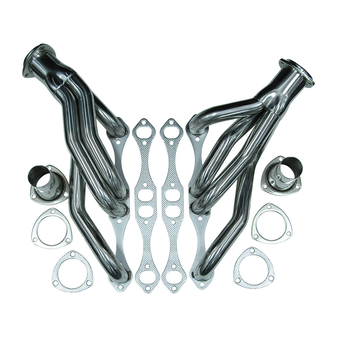 Cal Custom Small Block Chev Clipster Headers Stainless Steel
