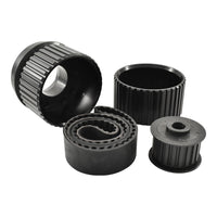SB Chevy SBC 350 Long Water Pump LWP Gilmer Drive Kit - Black Billet Aluminium w/Belt