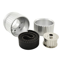 BB Ford 429 460 Gilmer Drive Kit Silver Billet Aluminium w/Belt