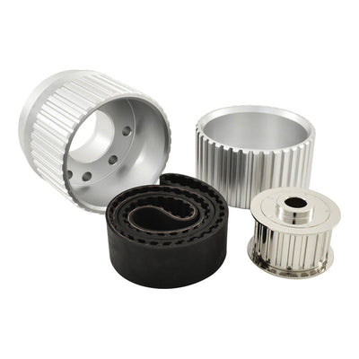 BB Ford 429 460 Gilmer Drive Kit Silver Billet Aluminium w/Belt