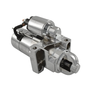 SBC BBC Delco Style Staggered Mount 3HP Hi-Torque Starter Motor, Chrome