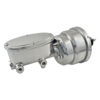 Universal Wilwood Style Chrome Master Cylinder & 7" Chrome Dual Brake Booster