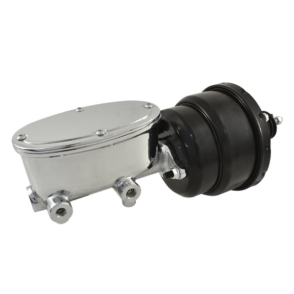 Universal Wilwood Style Chrome Master Cylinder & 7" Black Dual Brake B ...