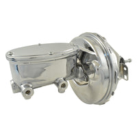 Wilwood Style Chrome Master Cylinder & 9" Chrome Single Brake Booster suitable for 1964-72 Oldsmobile 442 Cutlass