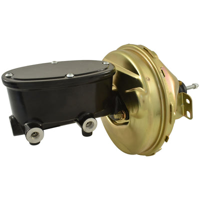 Universal Wilwood Style Black Master Cylinder & 9" Zinc Single Brake Booster