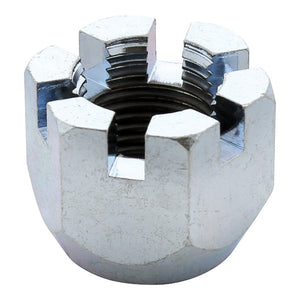 Front Spring Perch Castellated Nut, Suits 1928-48 Ford Model A & Car, Zinc