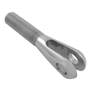 STAINLESS STEEL CLEVIS 1/2" HOLE, 5/8"-18 RH THREAD, 3/8" SLOT