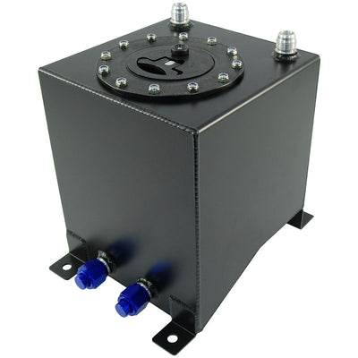 10 Litre / 2.5 Gallon Fuel Cell Black Powder Coated Aluminium