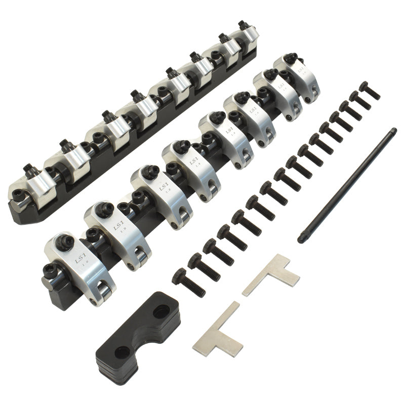 GM LS1/LS2/LS6 Billet Shaft Mount Aluminium Roller Rockers, 1.8 Ratio ...