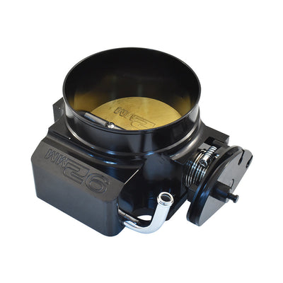 92mm Billet Aluminium LS Cable Throttle Body, 4 Bolt Flange - Black