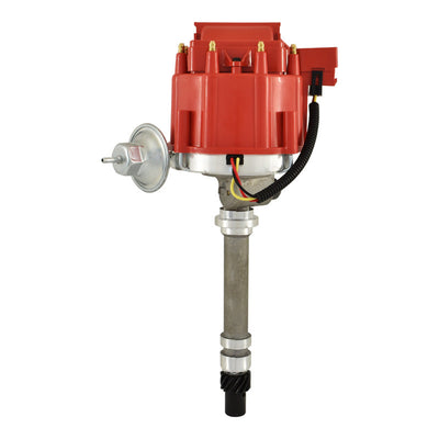 Chev Corvette SB BB HEI Distributor w/Mechanical Tach Drive - Red Cap