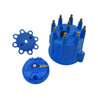 Pro Billet Distributor Cap Kit suits V8, Chev, Ford, Chrysler - Blue