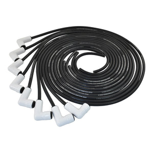 8.5mm Ceramic Boot Ignition Wires w/Right Angle 90 Degree Plug Boots - Black