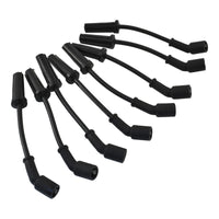 8.5mm 8" GM LS1 LS6 Ignition Wires w/Straight 180 Degree Plug Boots - Black