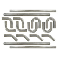 16 Pc Universal Dual Exhaust Pipe Mandrel Bend Custom Kit, 2 inch