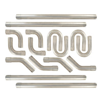 16 Pc Universal Stainless Steel Dual Exhaust Pipe Mandrel Bend Kit, 2-1/2 inch