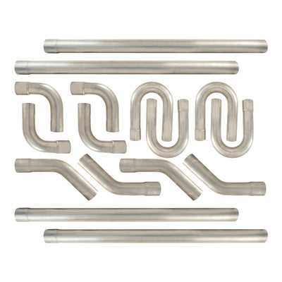 16 Pc Universal Stainless Steel Dual Exhaust Pipe Mandrel Bend Kit, 2-1/2 inch