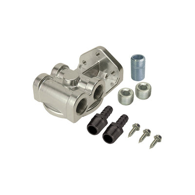 Derale Single Side Ports 3/8" NPT Filter Mount with 3/4"-16 Filter Threads 13049