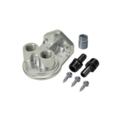 Derale Single Ports Up 1/2" NPT Filter Mount with 13/16"-16 Filter Thread 15728