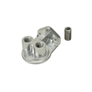 Derale Single Ports Up 1/4" NPT Filter Mount with 3/4"-16 Filter Thread 25044