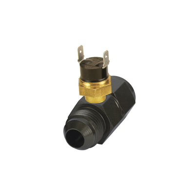 Derale Premium 180°F In-Line Remote Cooler Fan Control Thermostat, -8AN 35021