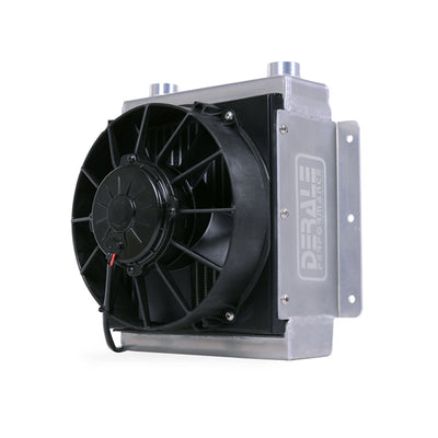 Derale 18 Row Hi-Flow Racing Remote Fluid Cooler with Single Fans 7/8"-14, 65861