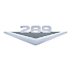 Chrome 289 Front Fender Emblem to suit 1964.5-1966 Ford Mustang, Brand New