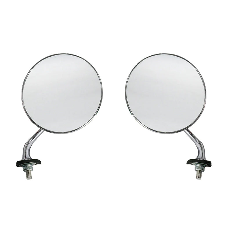 Triple A Wing Mirrors Early Lucas Style Stainless Steel Pair, MG Mini Triumph
