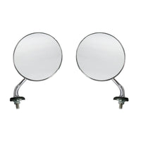 Triple A Wing Mirrors Early Lucas Style Stainless Steel Pair, MG Mini Triumph