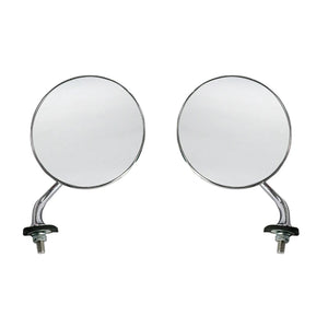 Triple A Wing Mirrors Early Lucas Style Stainless Steel Pair, MG Mini Triumph