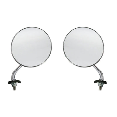 Triple A Wing Mirrors Early Lucas Style Stainless Steel Pair, MG Mini Triumph